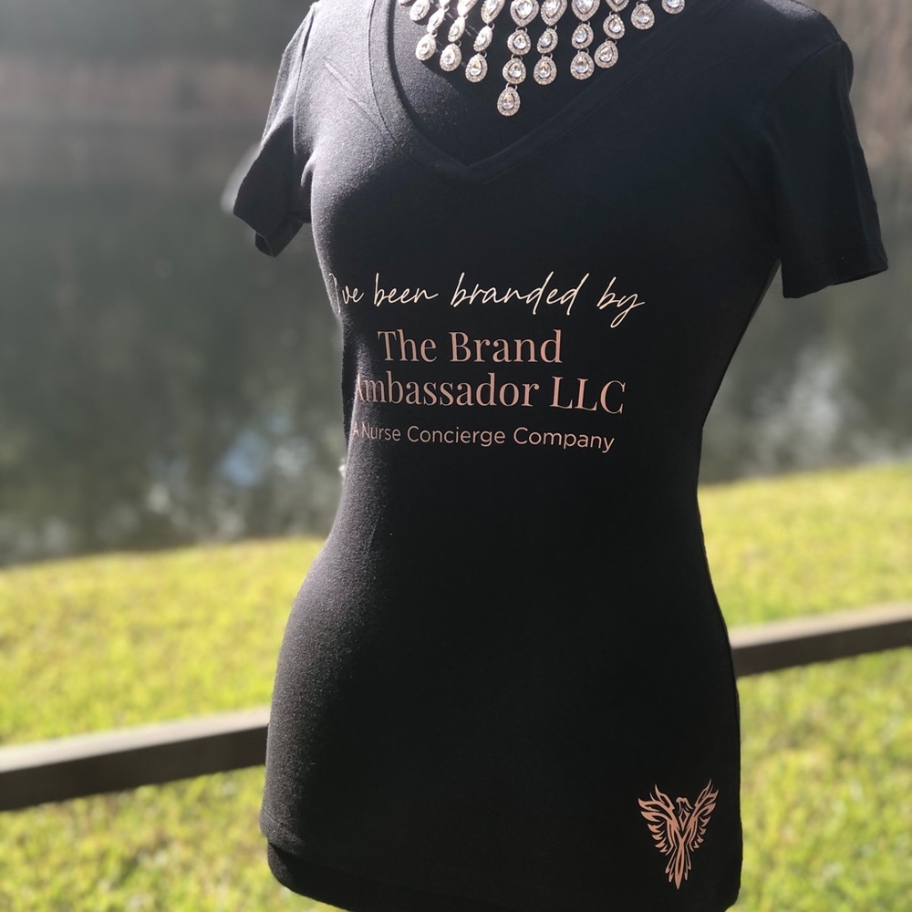 Short Sleeve Cotton V-Neck T-Shirt